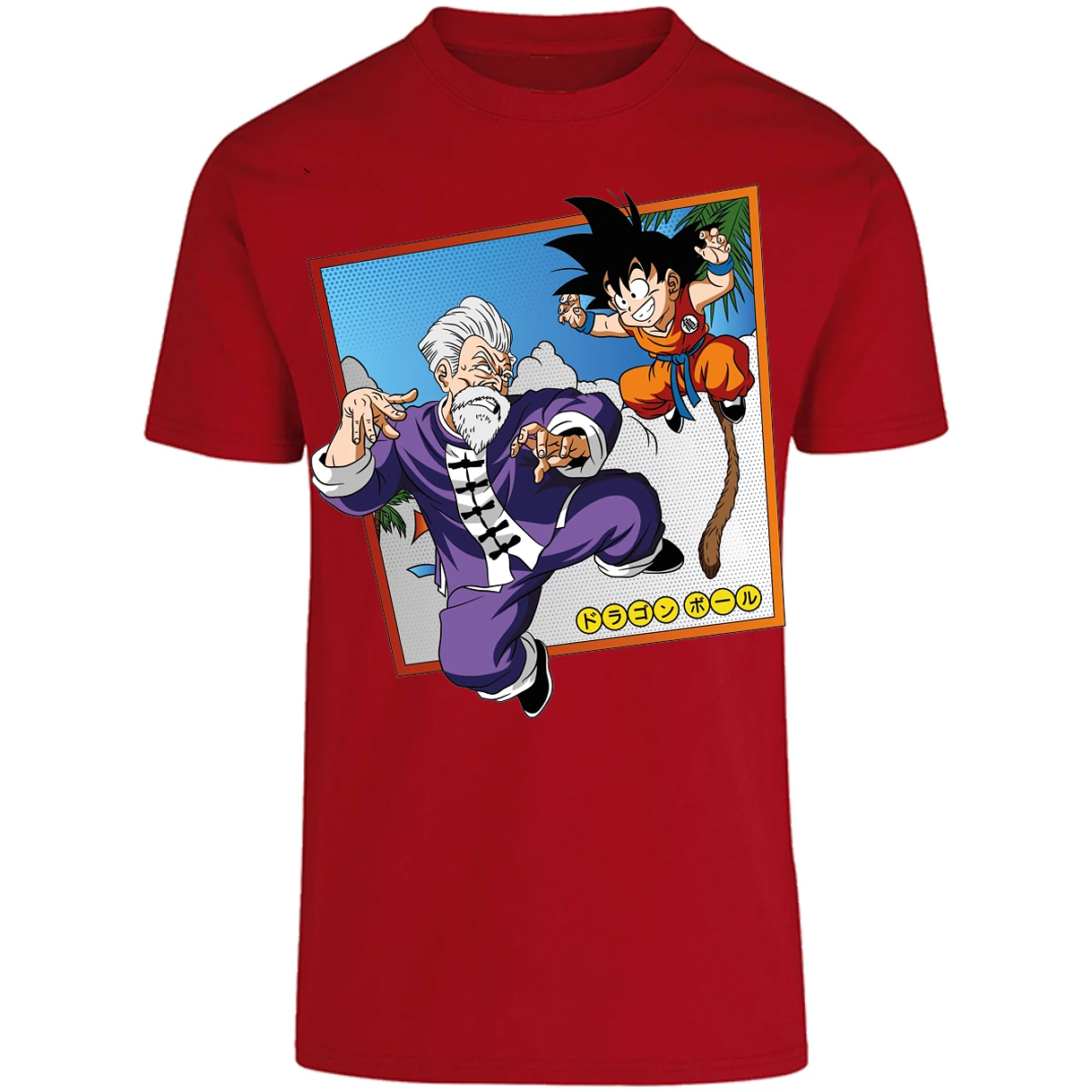 Playera Dragon Ball Goku Vs Jackie Shun para Adulto 5