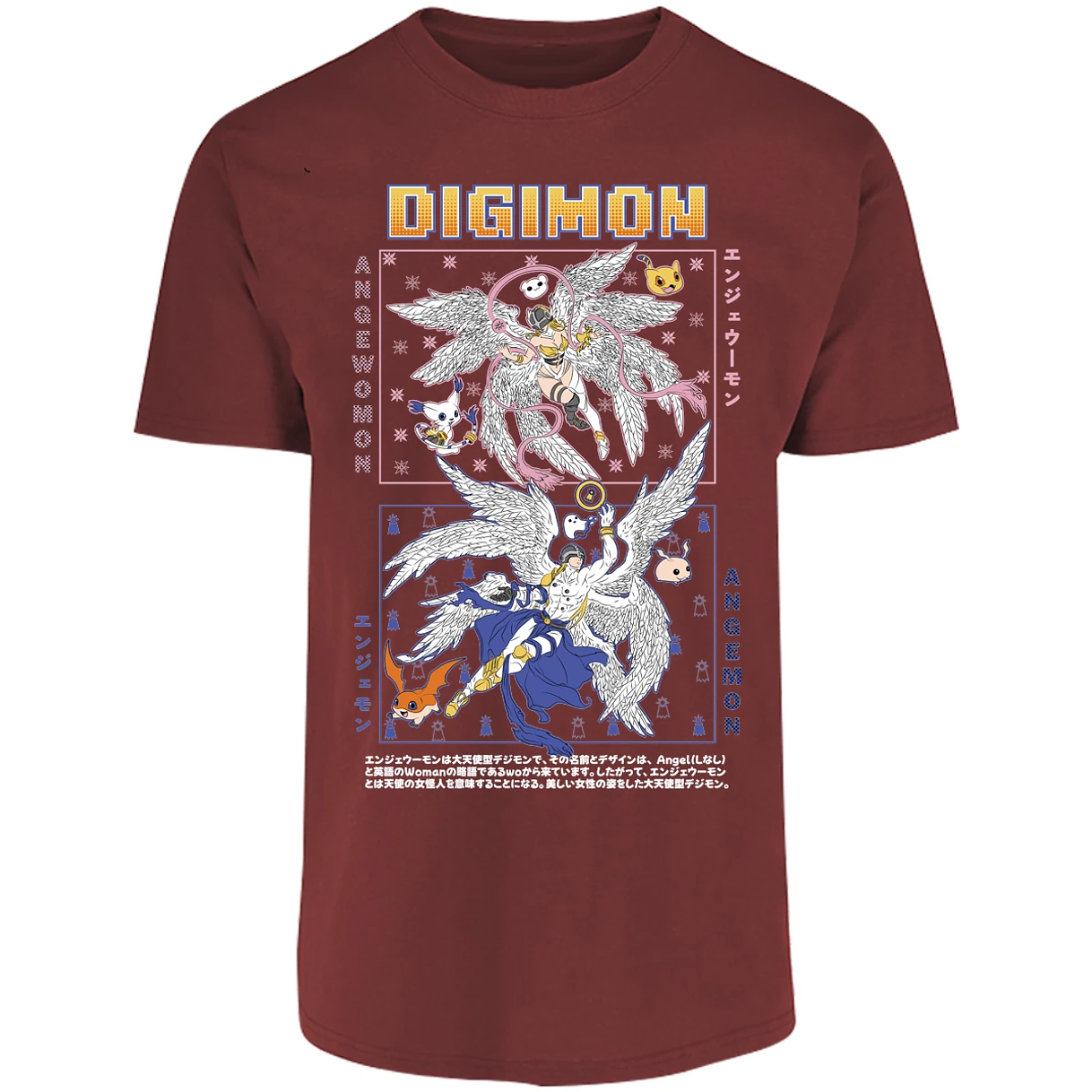 Playera Digimon Angemon Angewomon para Adulto 12