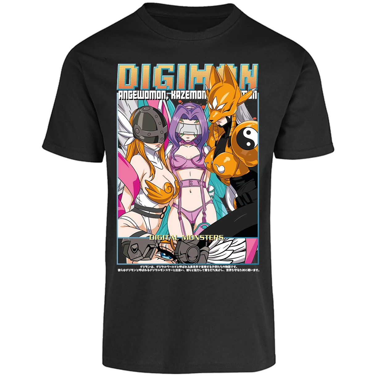 Playera Digimon Digiwaifus para Adulto 18