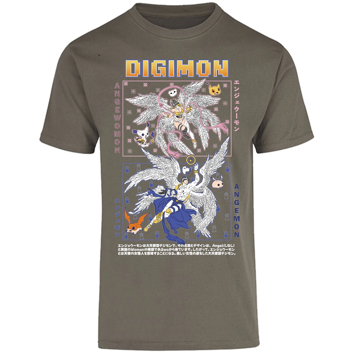 Playera Digimon Angemon Angewomon para Adulto 7