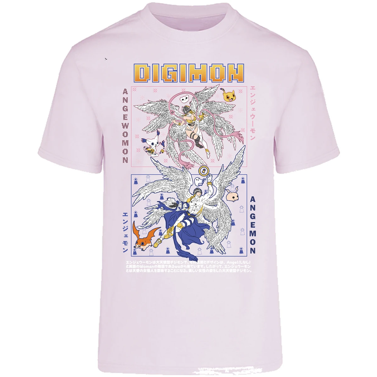 Playera Digimon Angemon Angewomon para Adulto 21