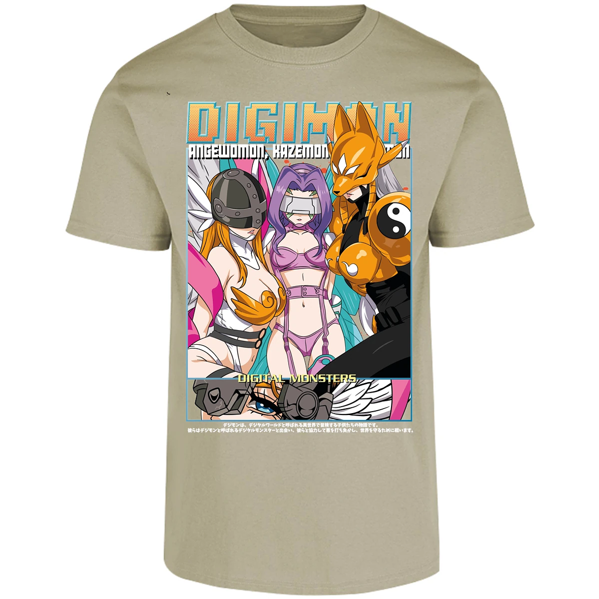 Playera Digimon Digiwaifus para Adulto 17