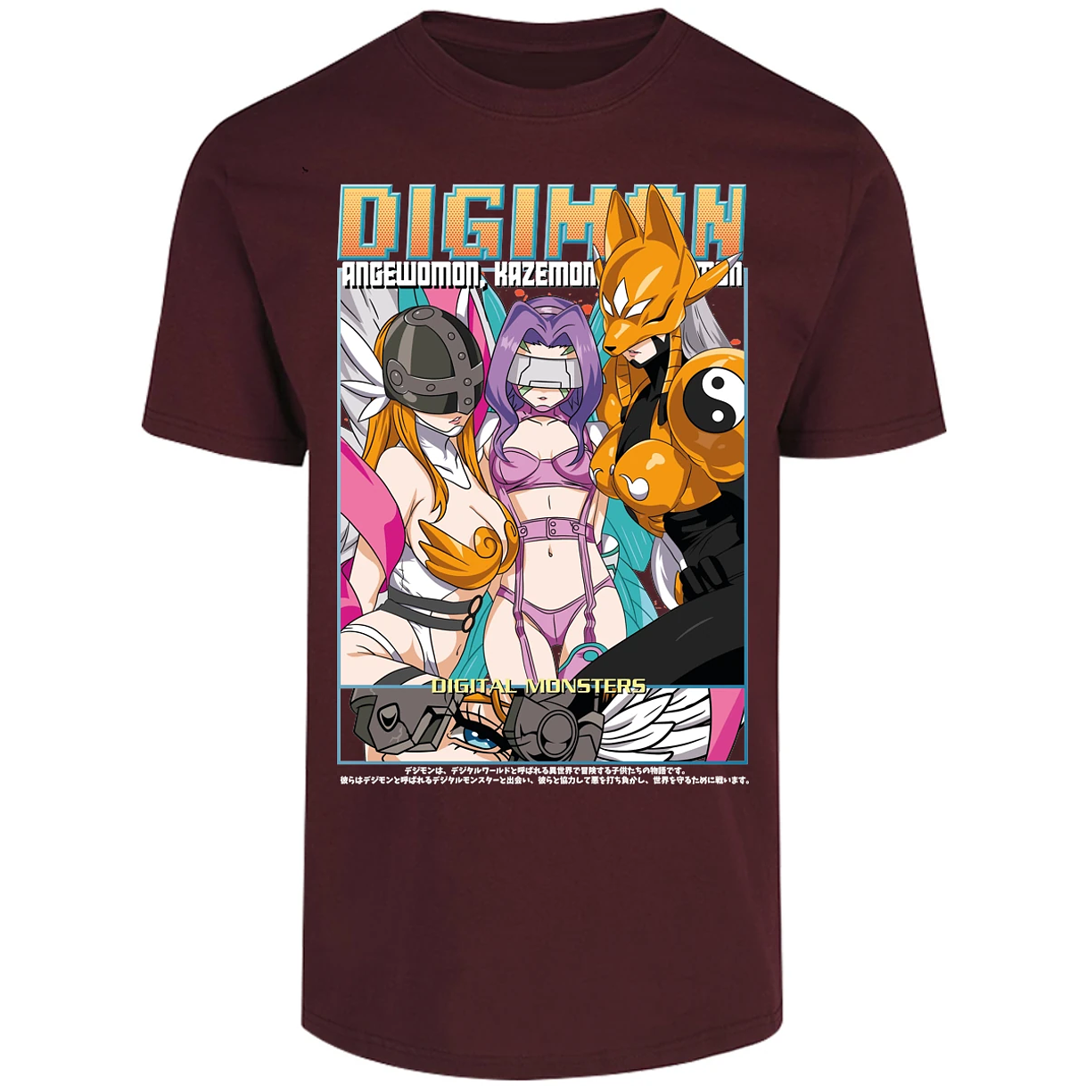 Playera Digimon Digiwaifus para Adulto 30