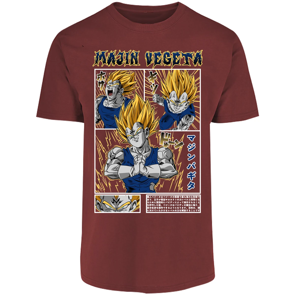 Playera Dragon Ball Majin Vegeta para Adulto 20