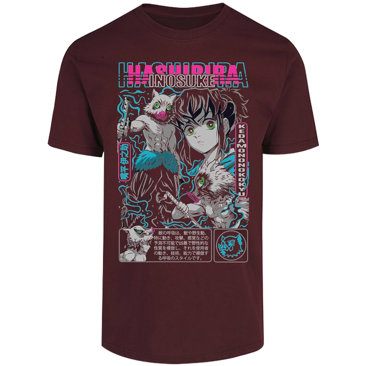 Playera Demon Slayer Inosuke para Adulto 8