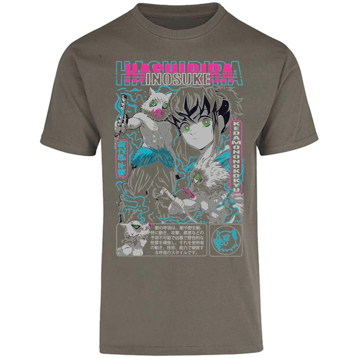 Playera Demon Slayer Inosuke para Adulto 13
