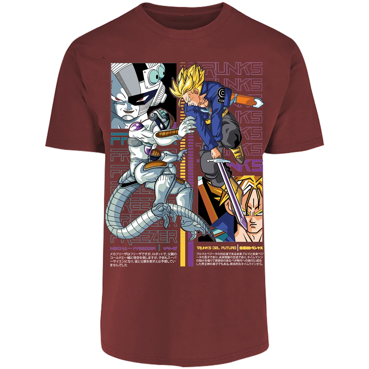 Playera Dragon Ball Trunks Vs Freezer para Adulto 10