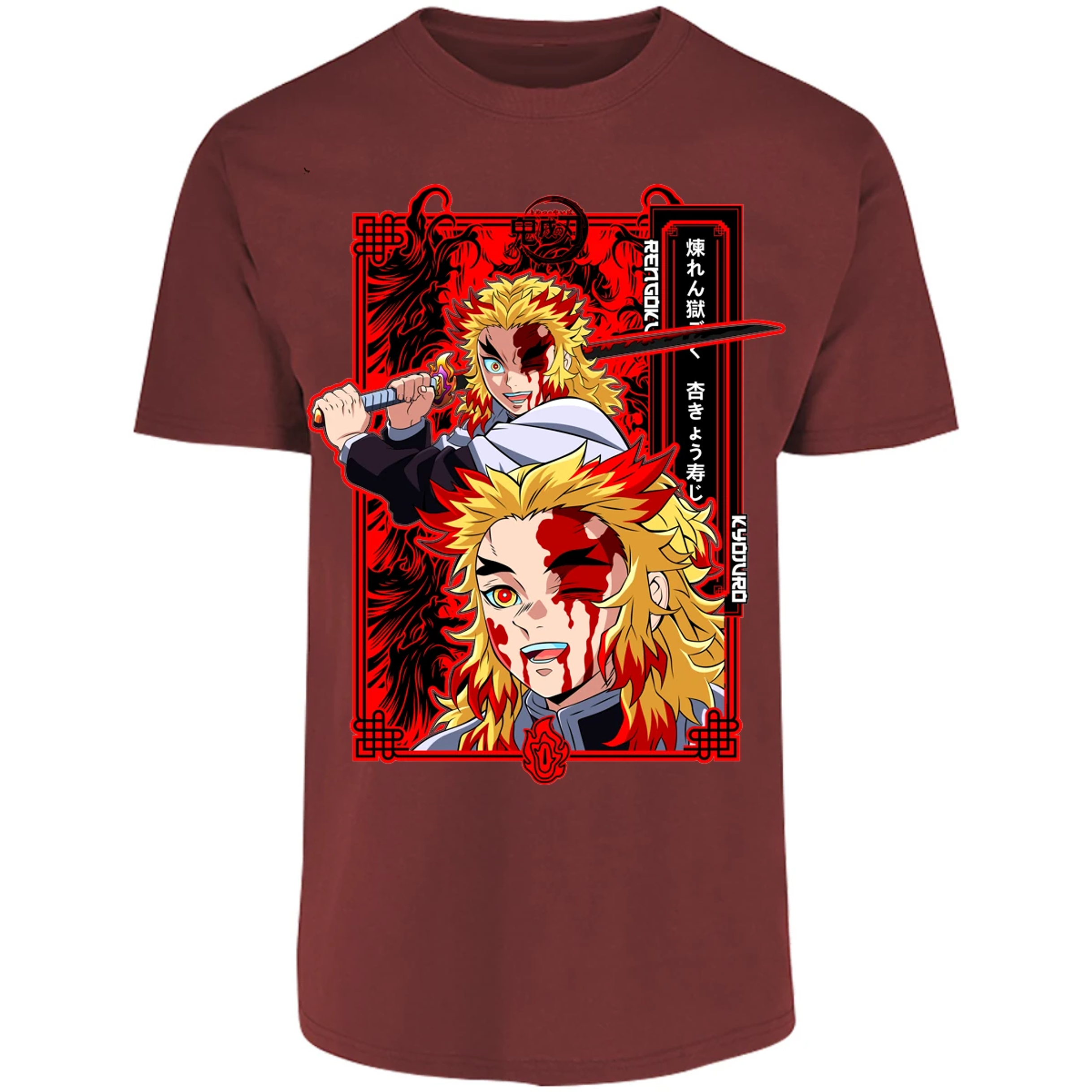 Playera Demon Slayer Kyojuro Anime para Adulto 7
