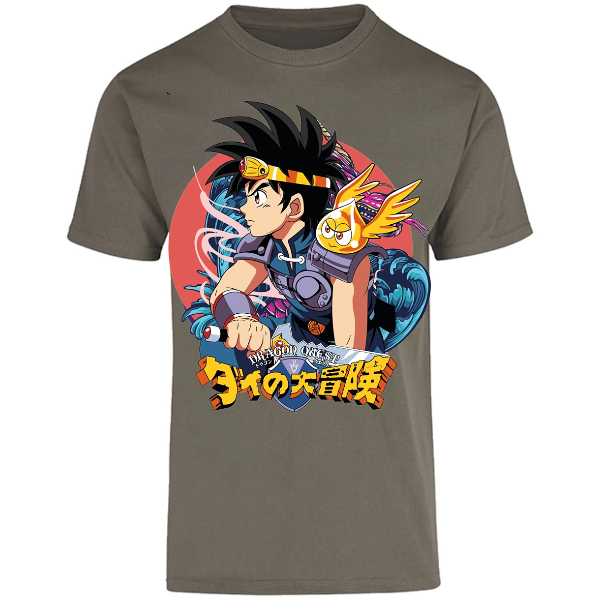 Playera Dragon Quest Dai Anime para Adulto 10