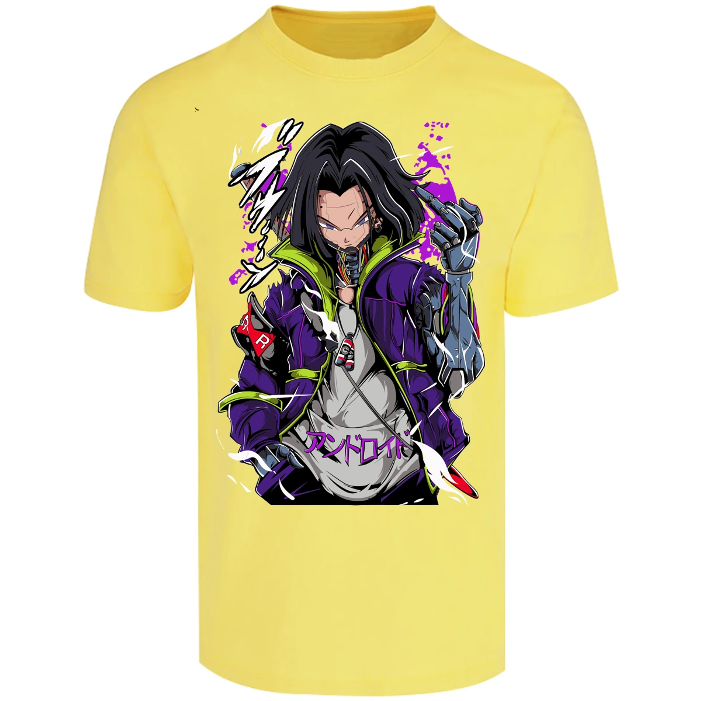 Playera Dragon Ball Androide 17 Cyberpunk para Adulto 7