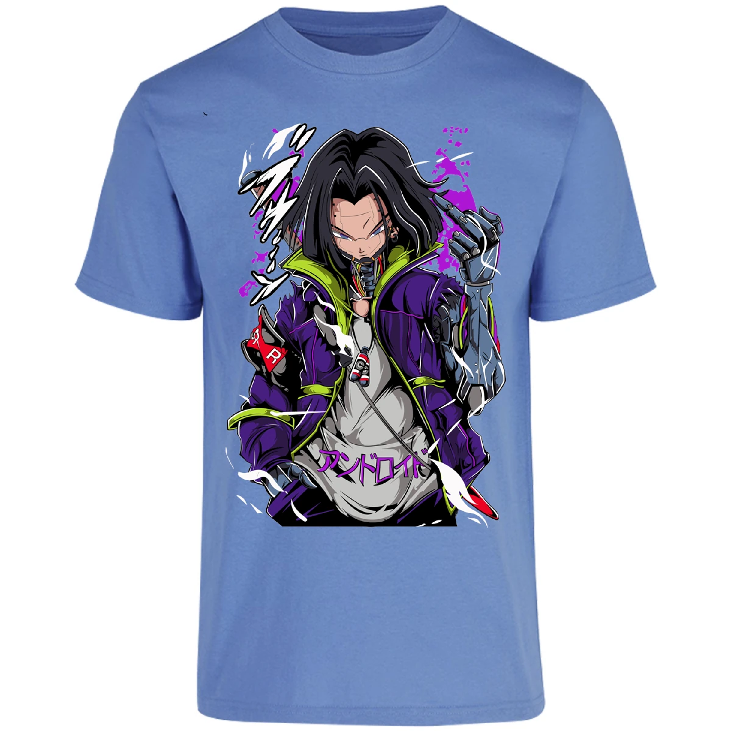 Playera Dragon Ball Androide 17 Cyberpunk para Adulto 9