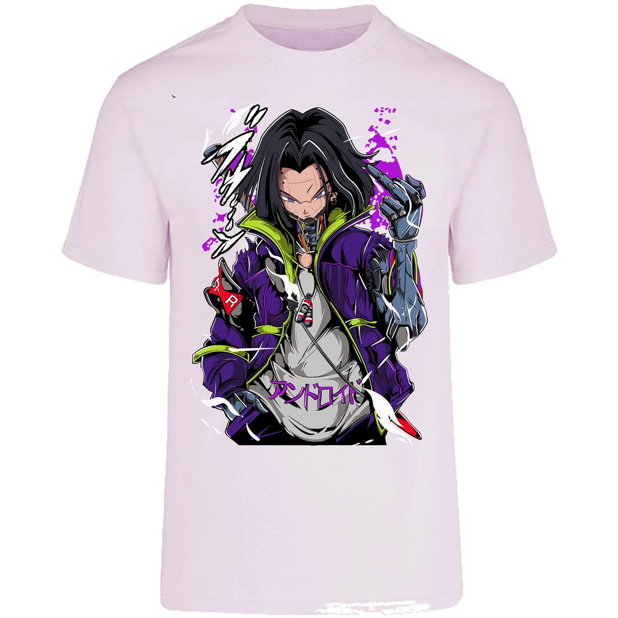 Playera Dragon Ball Androide 17 Cyberpunk para Adulto 23