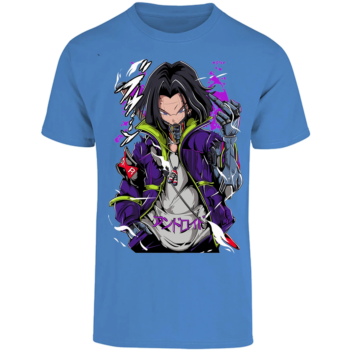 Playera Dragon Ball Androide 17 Cyberpunk para Adulto 29