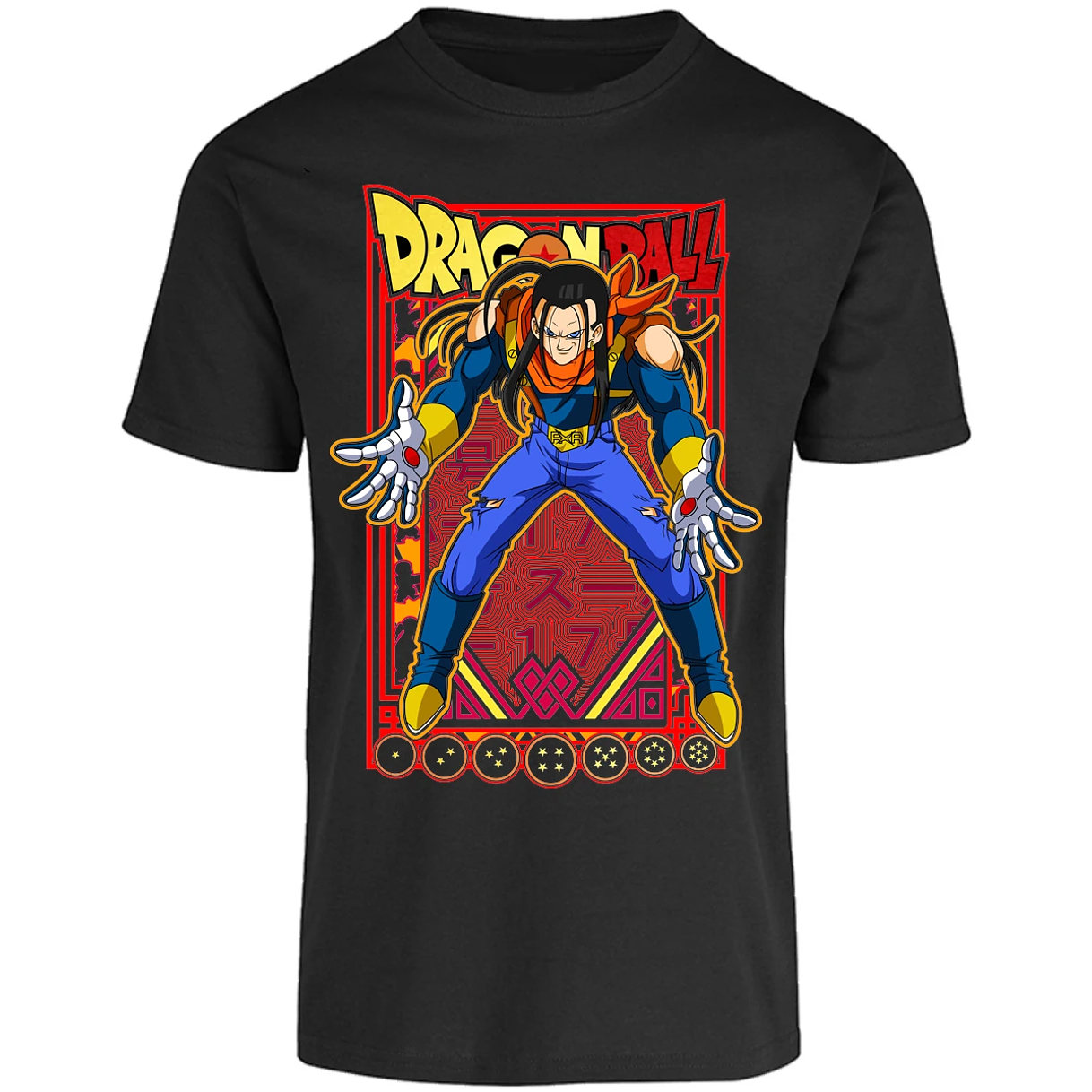 Playera Dragon Ball Anime Androide 17 para Adulto 18