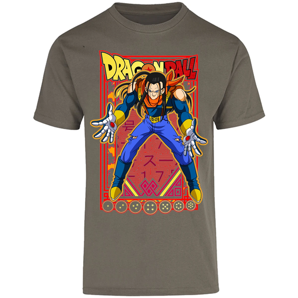 Playera Dragon Ball Anime Androide 17 para Adulto 16