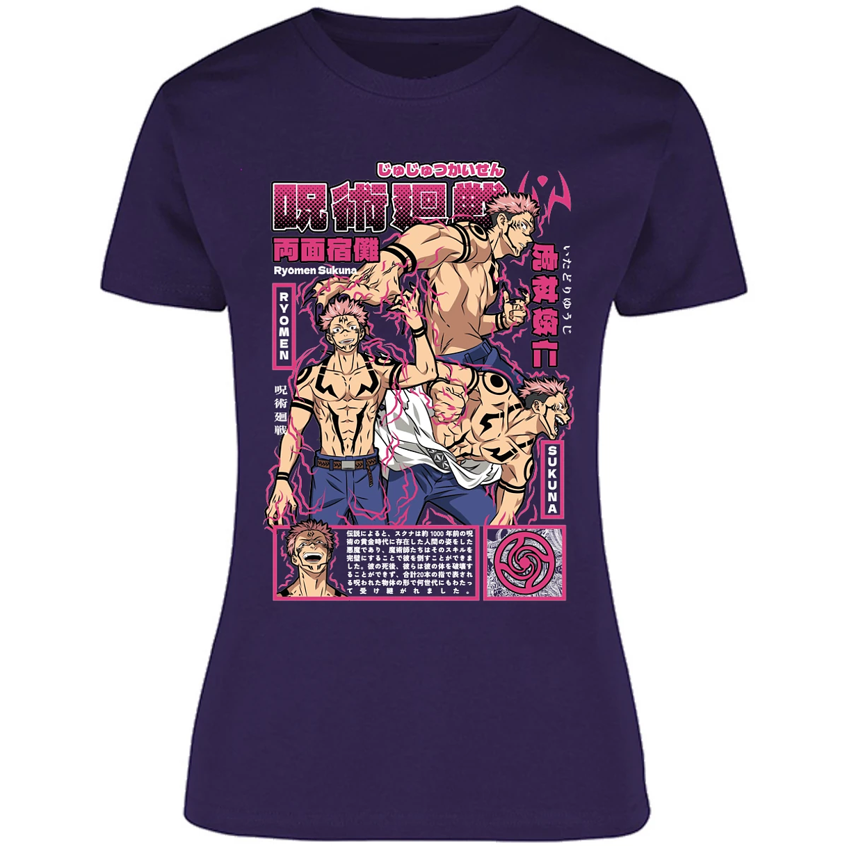 Blusa Jujutsu Kaisen Sukuna Anime Blusa para Mujer 11