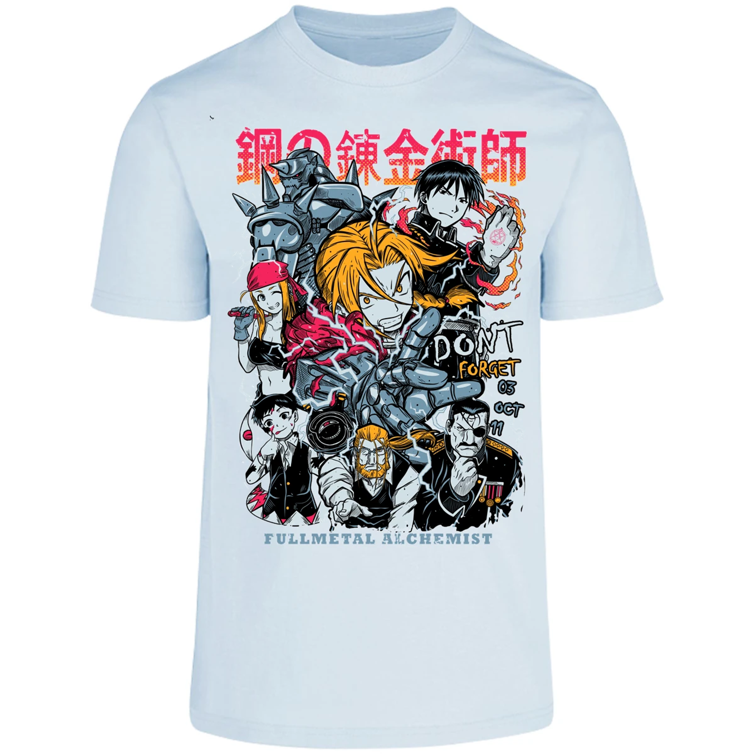 Playera Full Metal Alchemist Full Metal Anime para Adulto 18