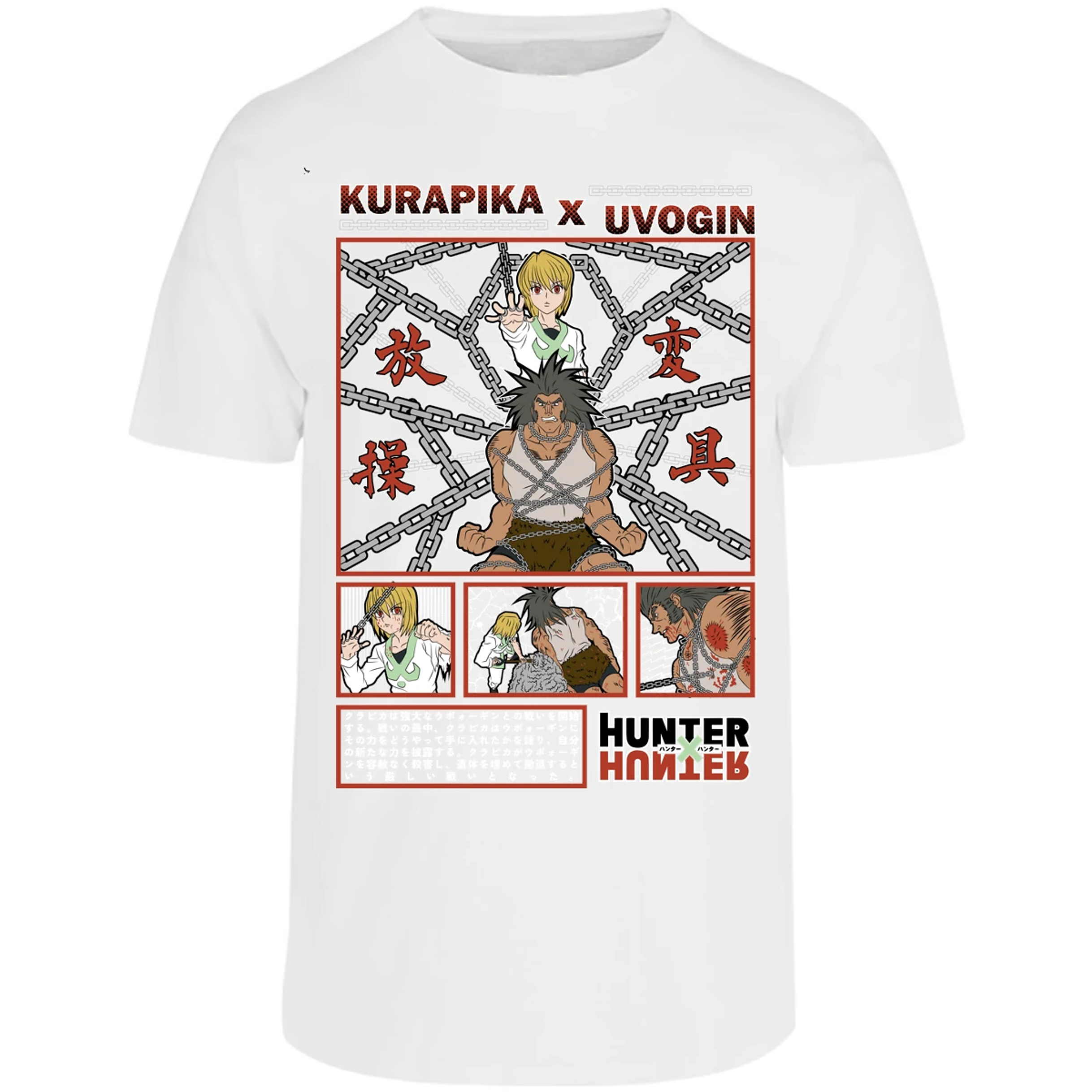 Playera Hunter X Hunter Kurapika Vs Uvogin para Adulto 18