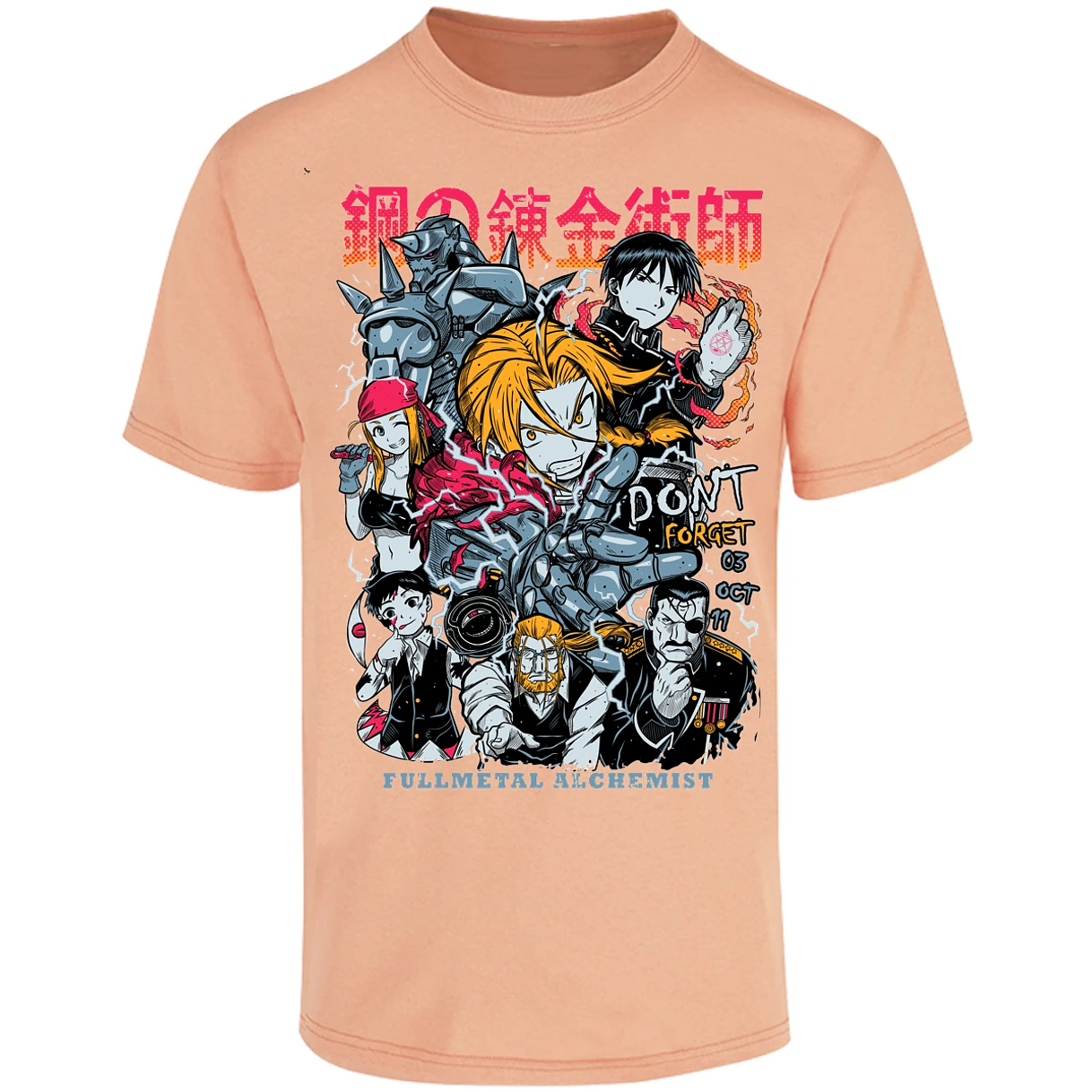 Playera Full Metal Alchemist Full Metal Anime para Adulto 26