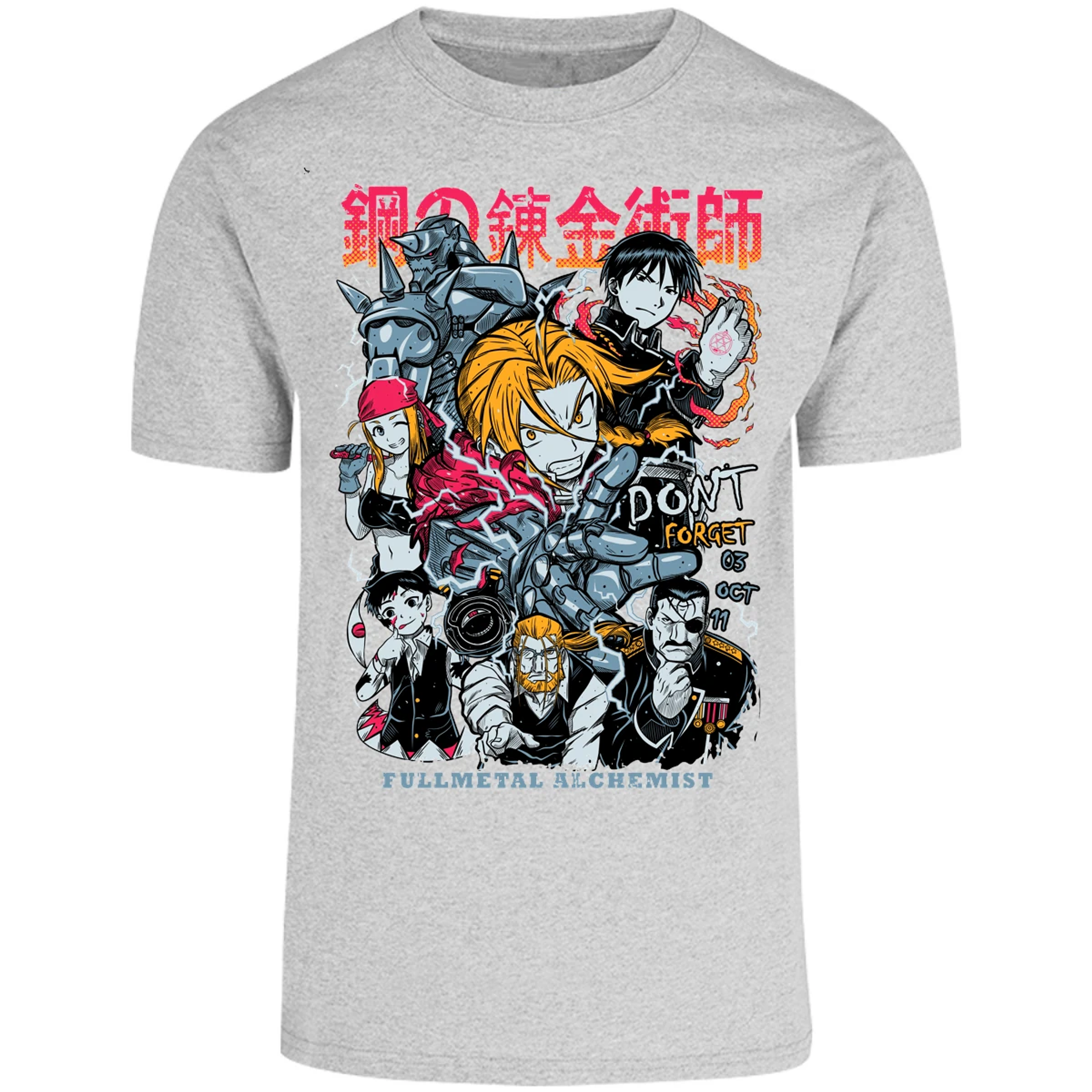 Playera Full Metal Alchemist Full Metal Anime para Adulto 28