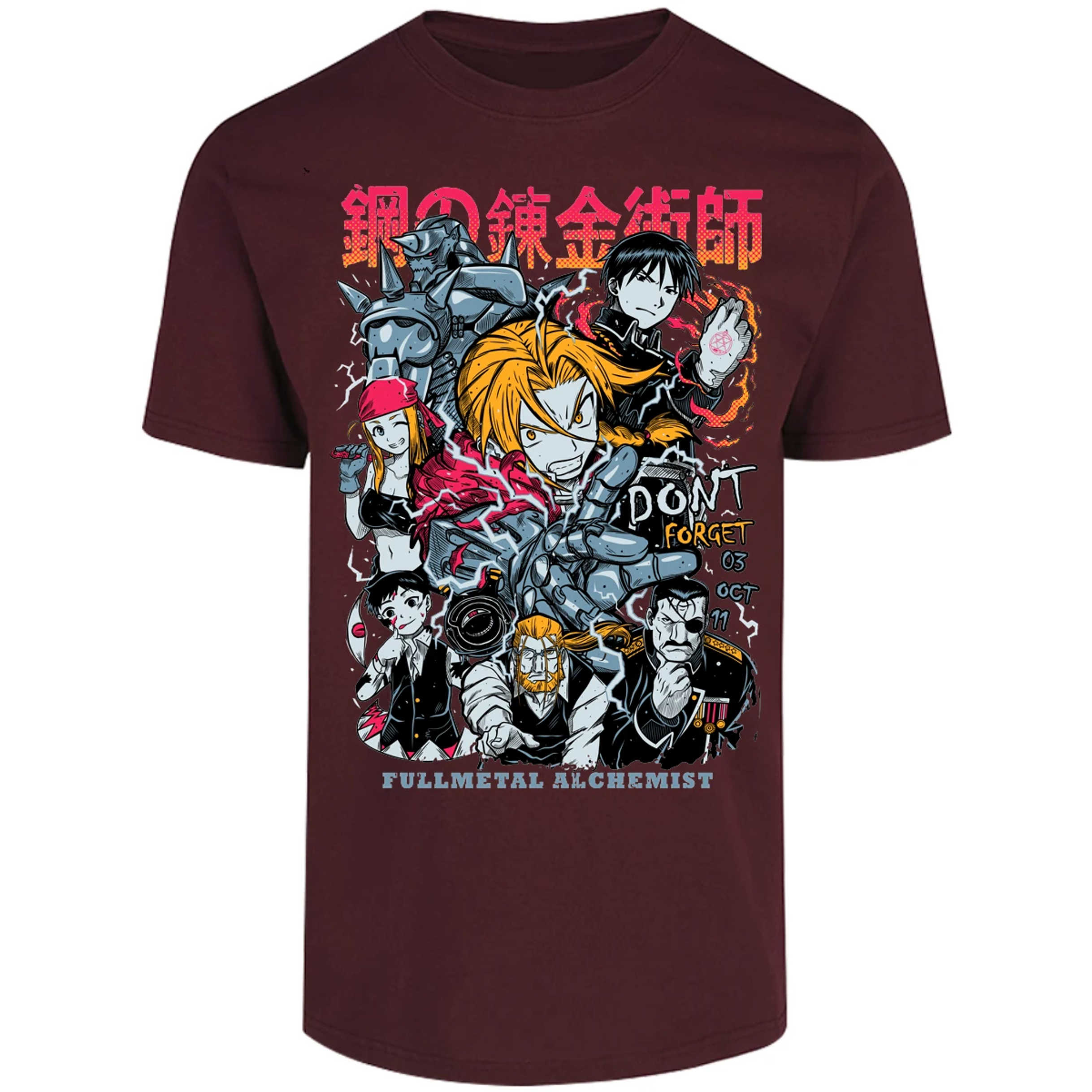 Playera Full Metal Alchemist Full Metal Anime para Adulto 4