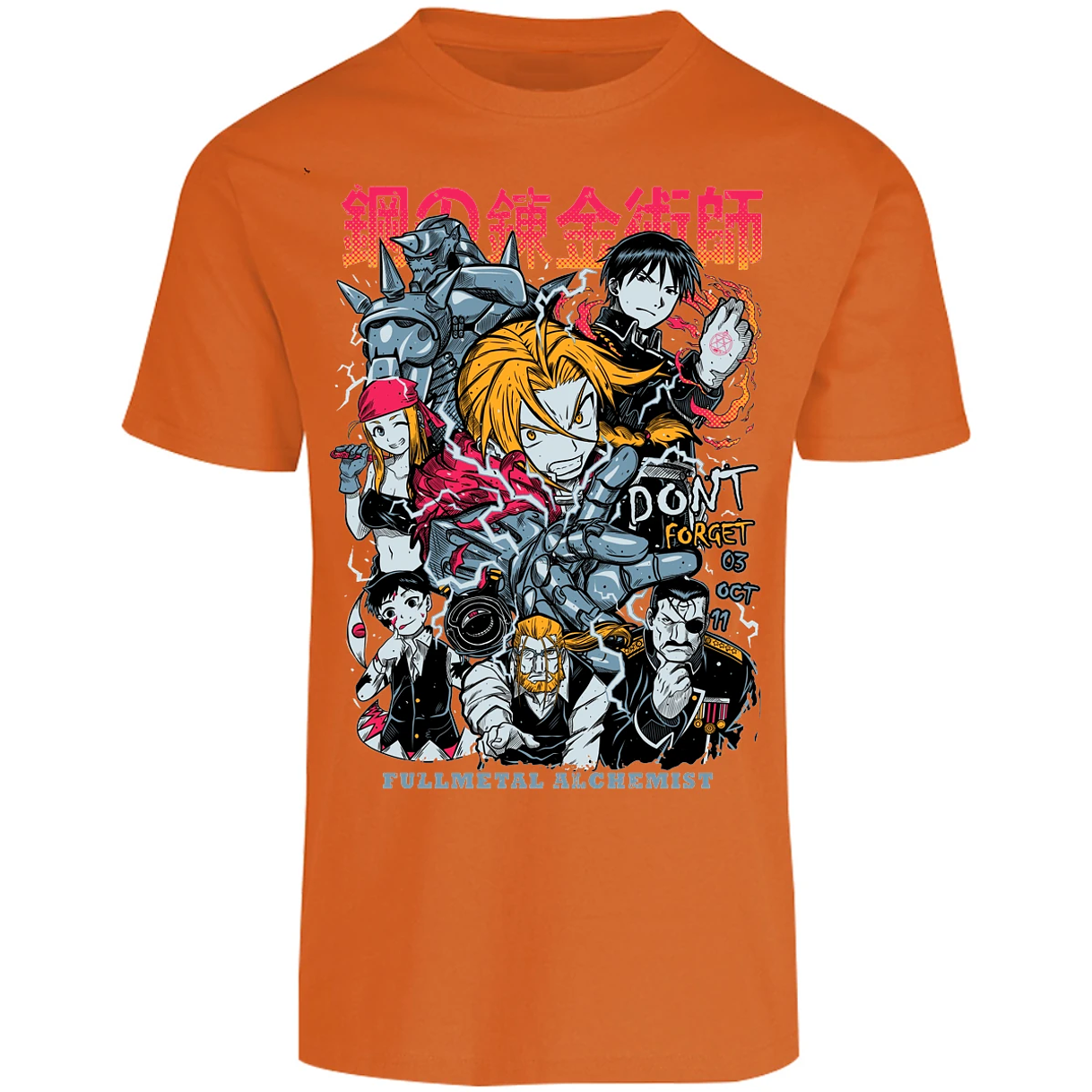 Playera Full Metal Alchemist Full Metal Anime para Adulto 27