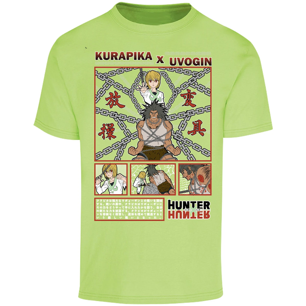 Playera Hunter X Hunter Kurapika Vs Uvogin para Adulto 26