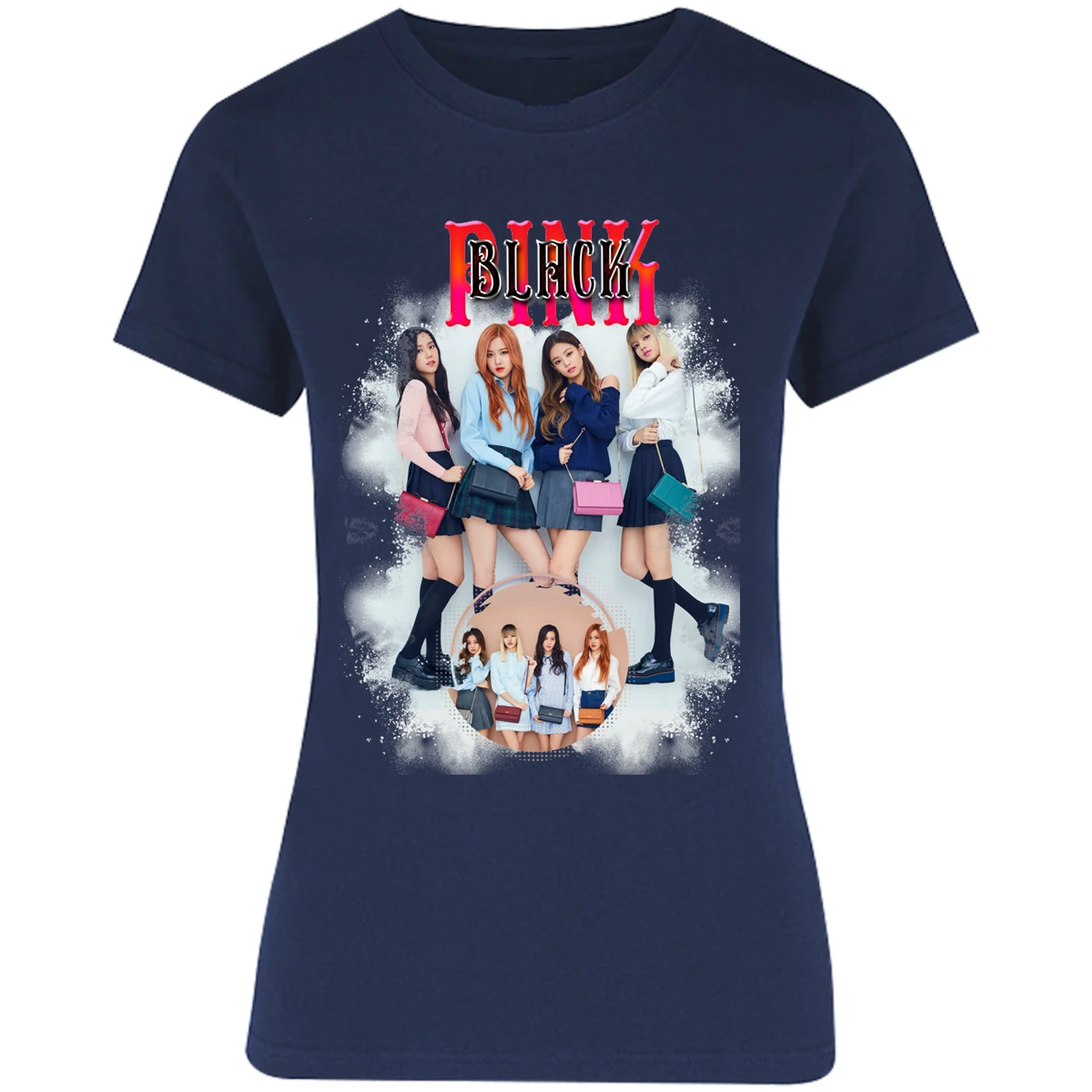 Blusa K Pop Black Pink Sublimation Blusa para Mujer 17