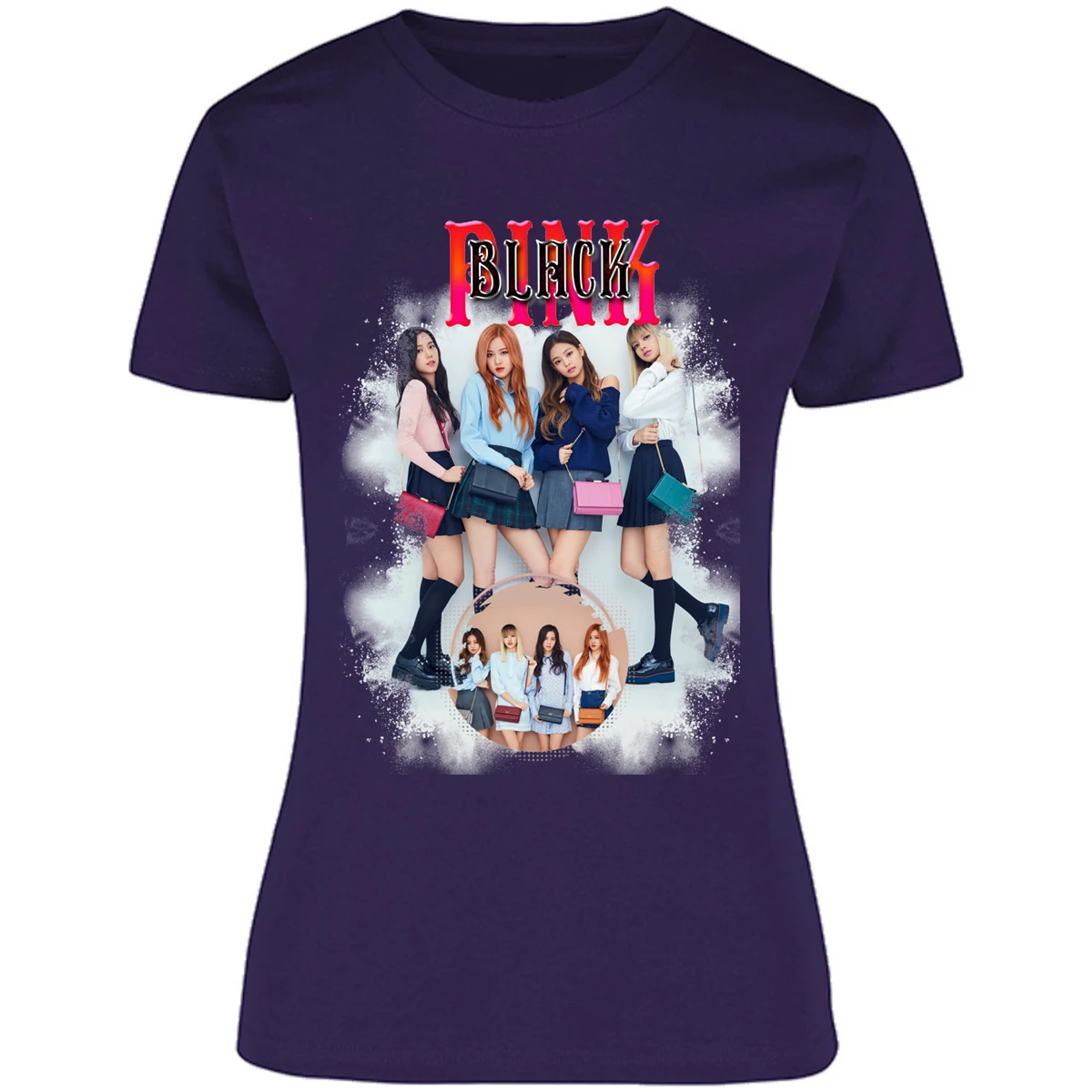 Blusa K Pop Black Pink Sublimation Blusa para Mujer 15