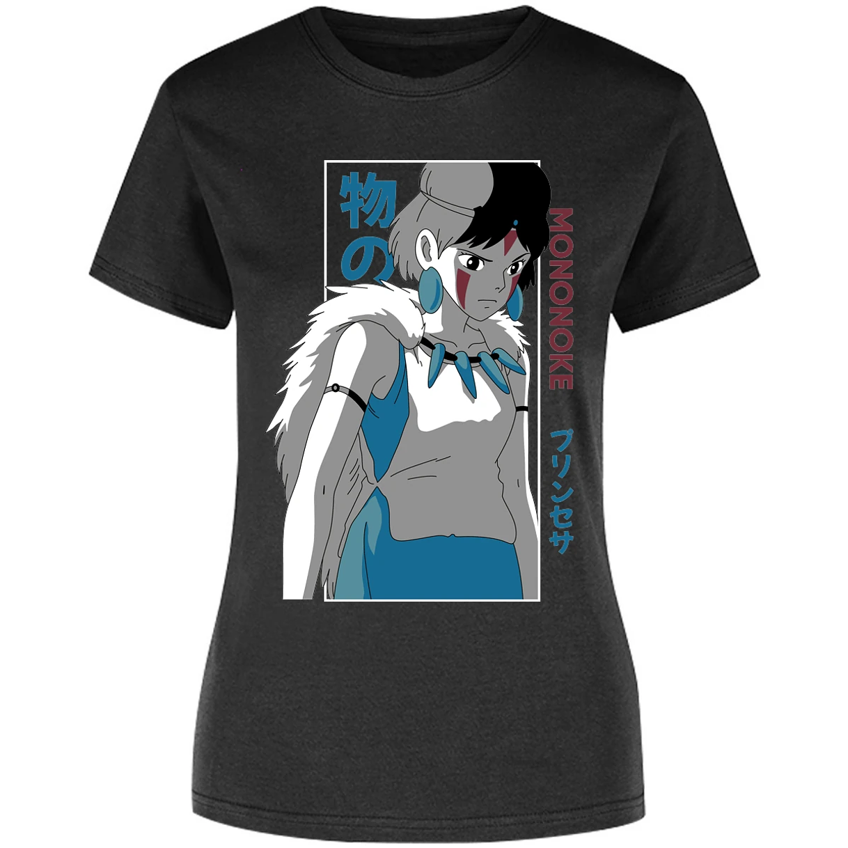 Blusa Ghibli Mononoke Anime Blusa para Mujer 4