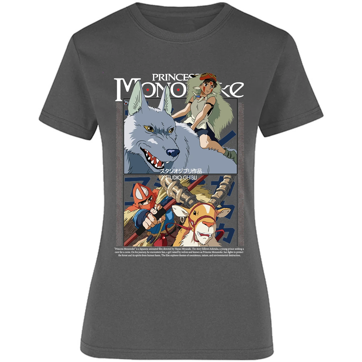 Blusa Ghibli Princesa Mononoke Blusa para Mujer 6