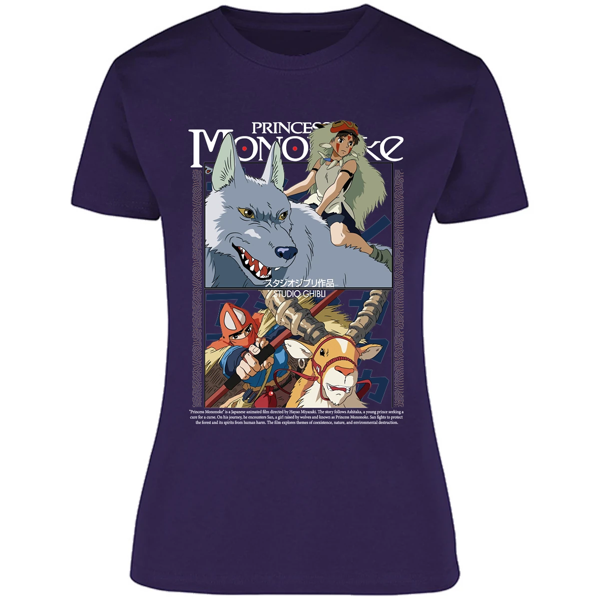 Blusa Ghibli Princesa Mononoke Blusa para Mujer 8