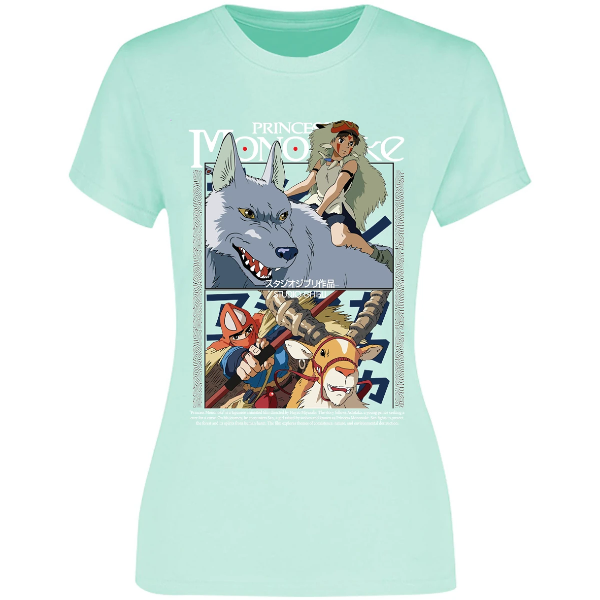 Blusa Ghibli Princesa Mononoke Blusa para Mujer 13