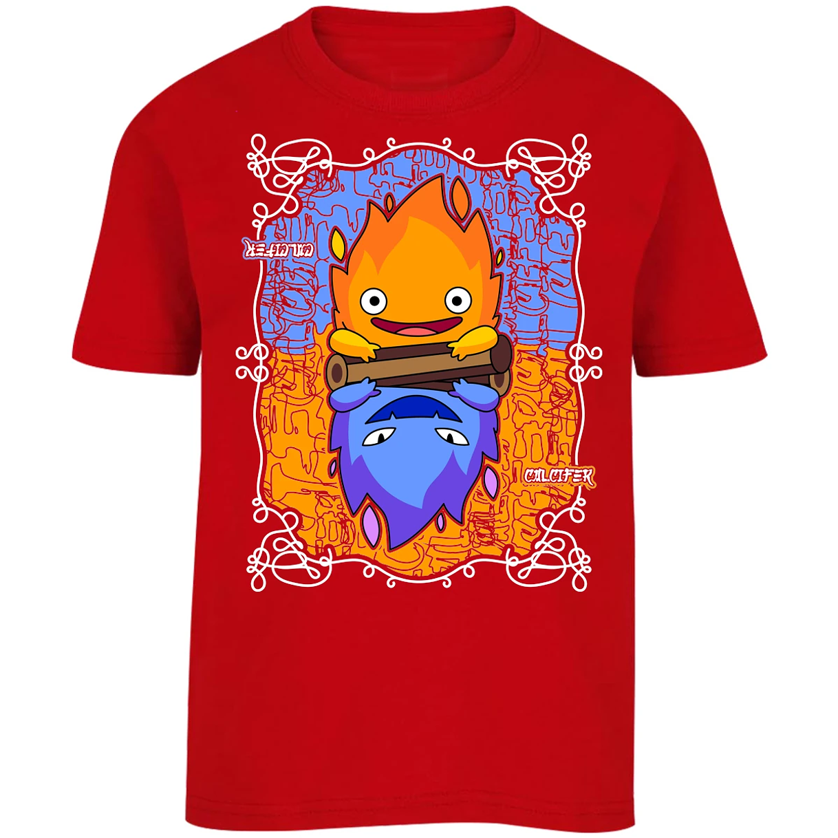 Playera Ghibli Calcifer Anime para Niño 10