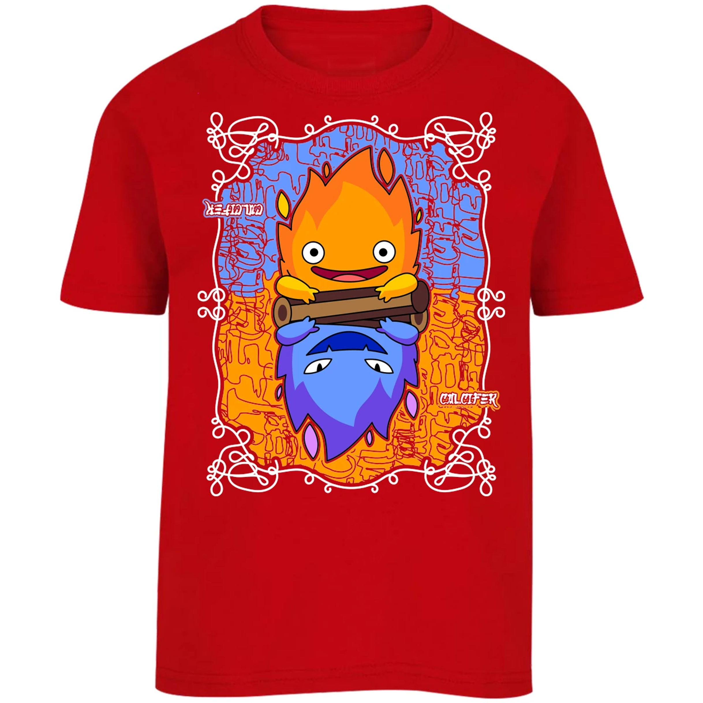 Playera Ghibli Calcifer Anime para Niño 10