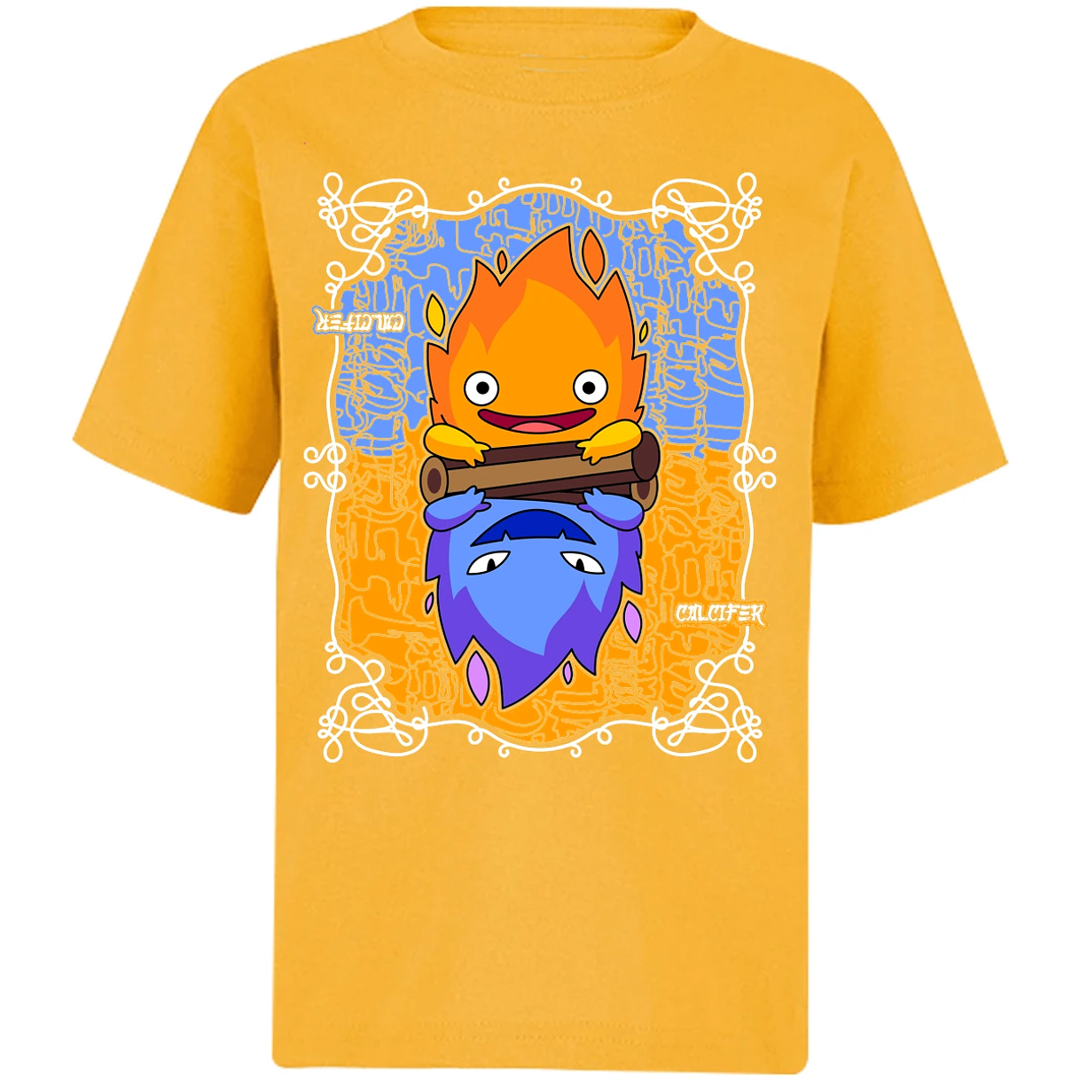 Playera Ghibli Calcifer Anime para Niño 12