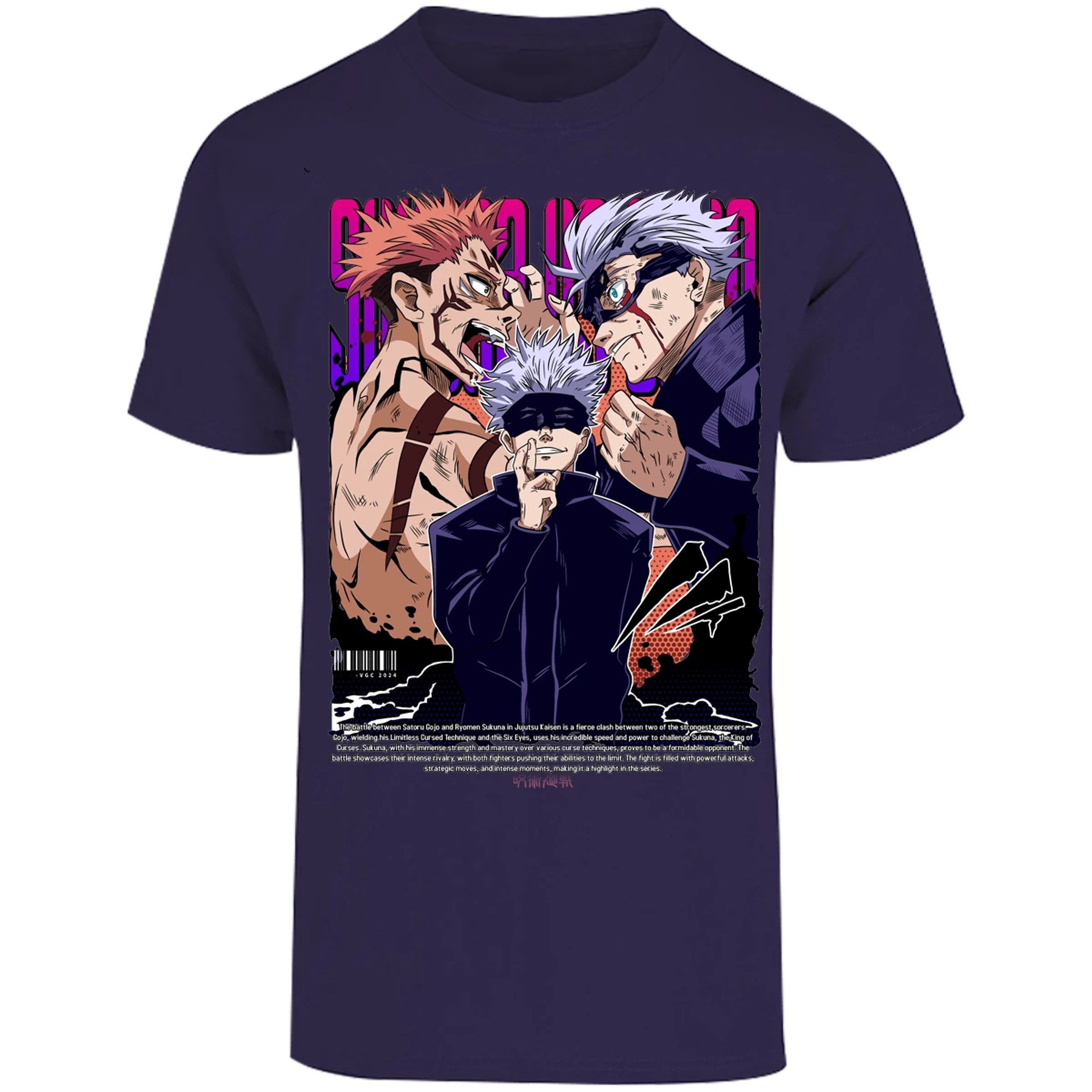Playera Jujutsu Kaisen Anime Gojo Sukuna para Adulto 3