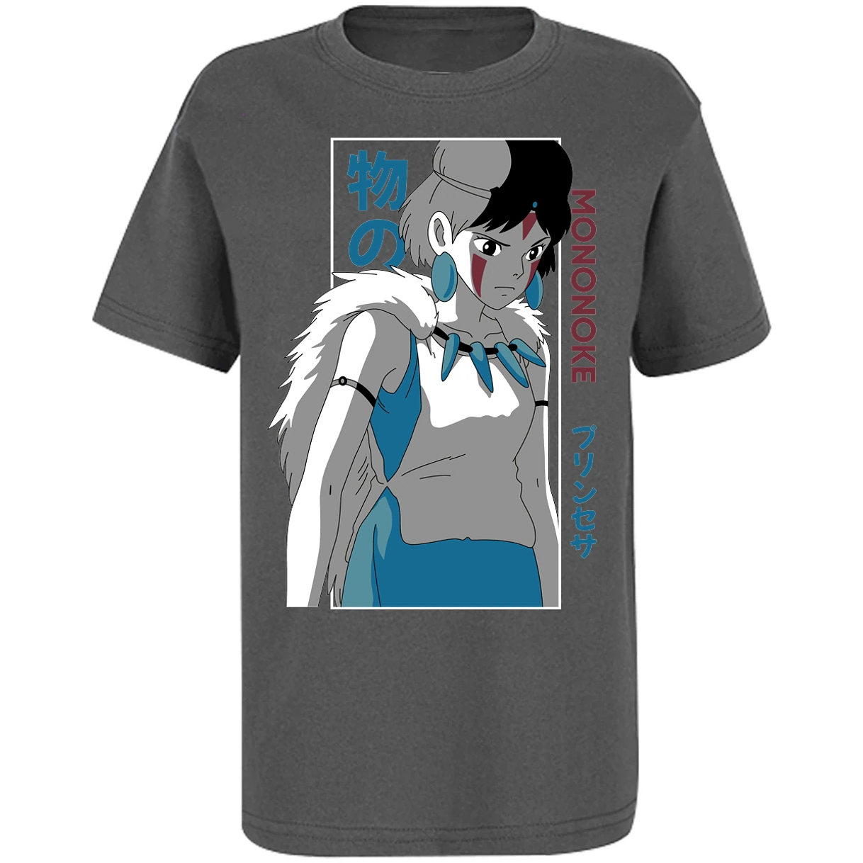 Playera Ghibli Mononoke Anime para Niño 4