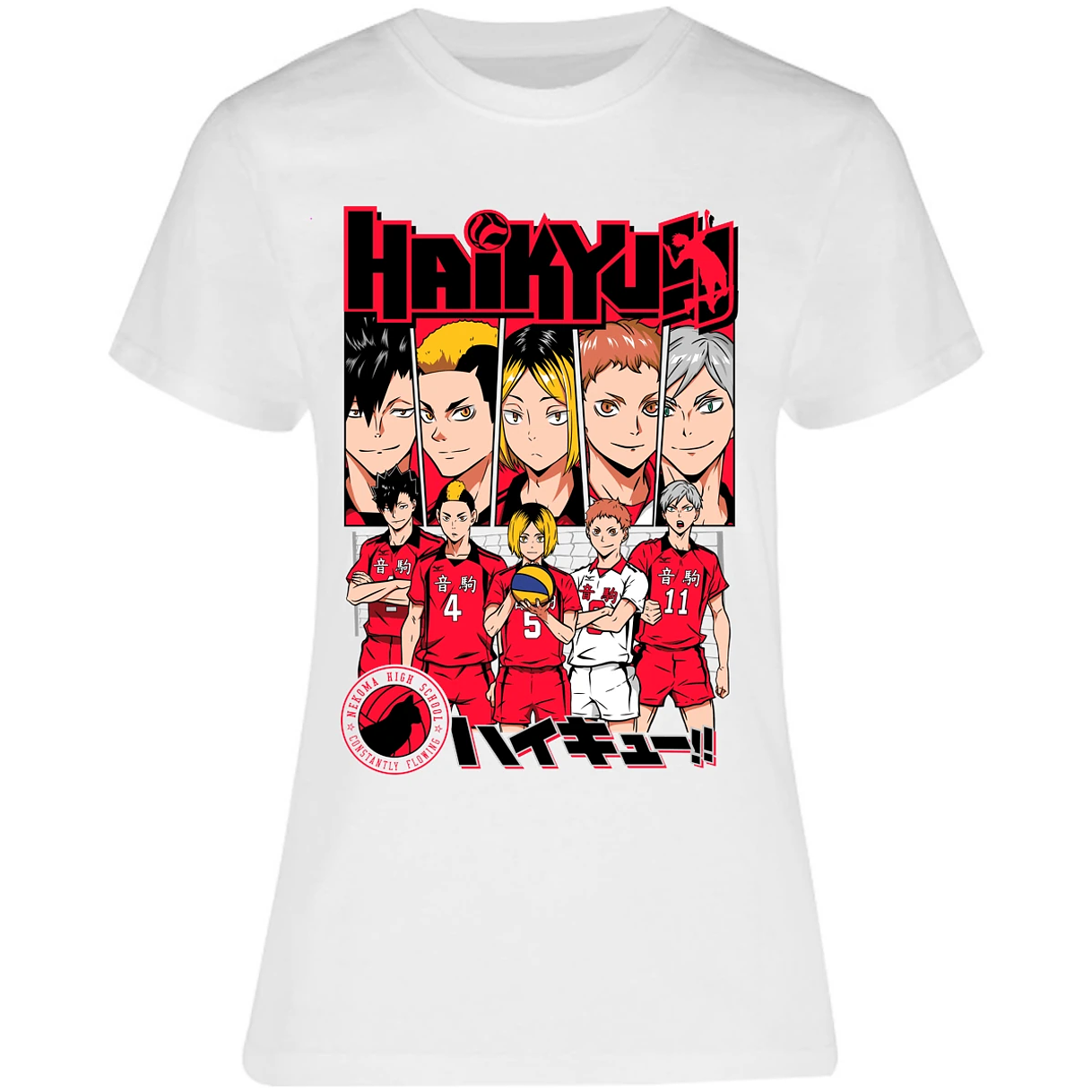 Blusa Haikyuu Haikyuu Nekoma Blusa para Mujer 12