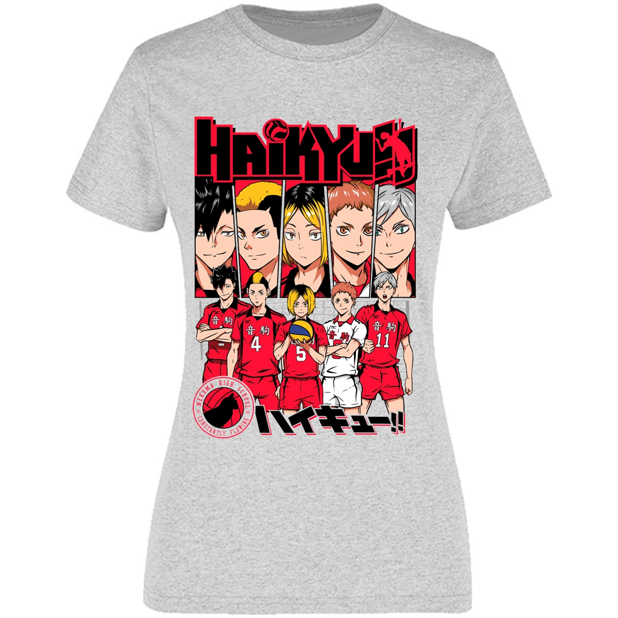 Blusa Haikyuu Haikyuu Nekoma Blusa para Mujer 7