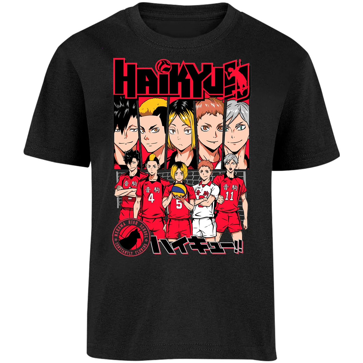 Playera Haikyuu Haikyuu Nekoma para Niño 5