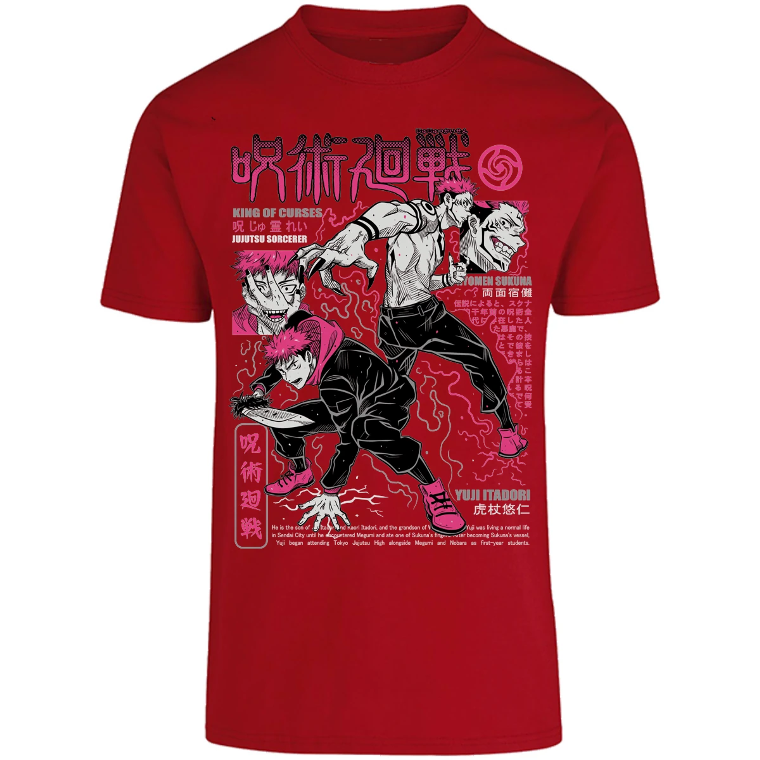 Playera Jujutsu Kaisen Itadori X Sukuna para Adulto 18