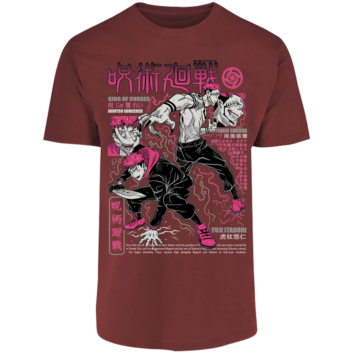 Playera Jujutsu Kaisen Itadori X Sukuna para Adulto 27