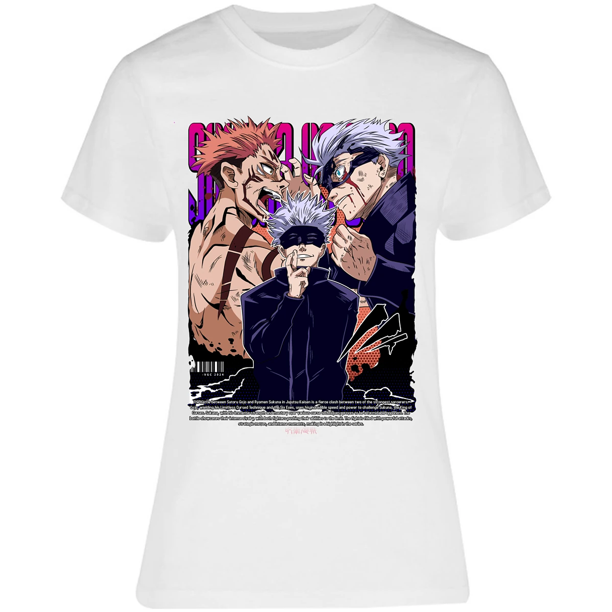 Blusa Jujutsu Kaisen Anime Gojo Sukuna Blusa para Mujer 16