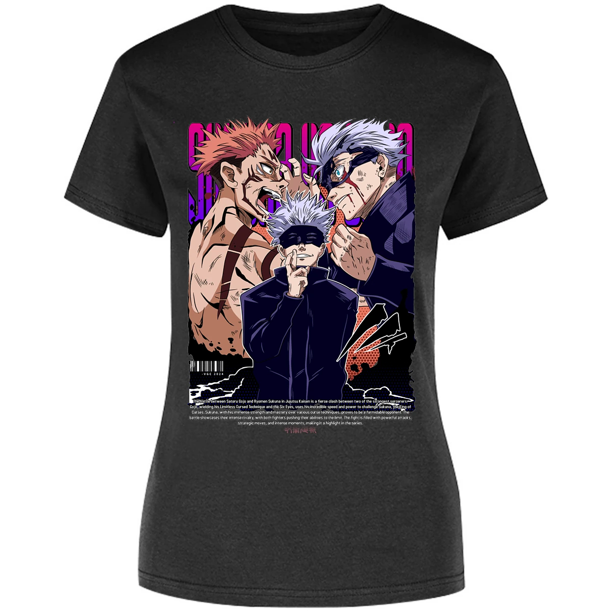 Blusa Jujutsu Kaisen Anime Gojo Sukuna Blusa para Mujer 17