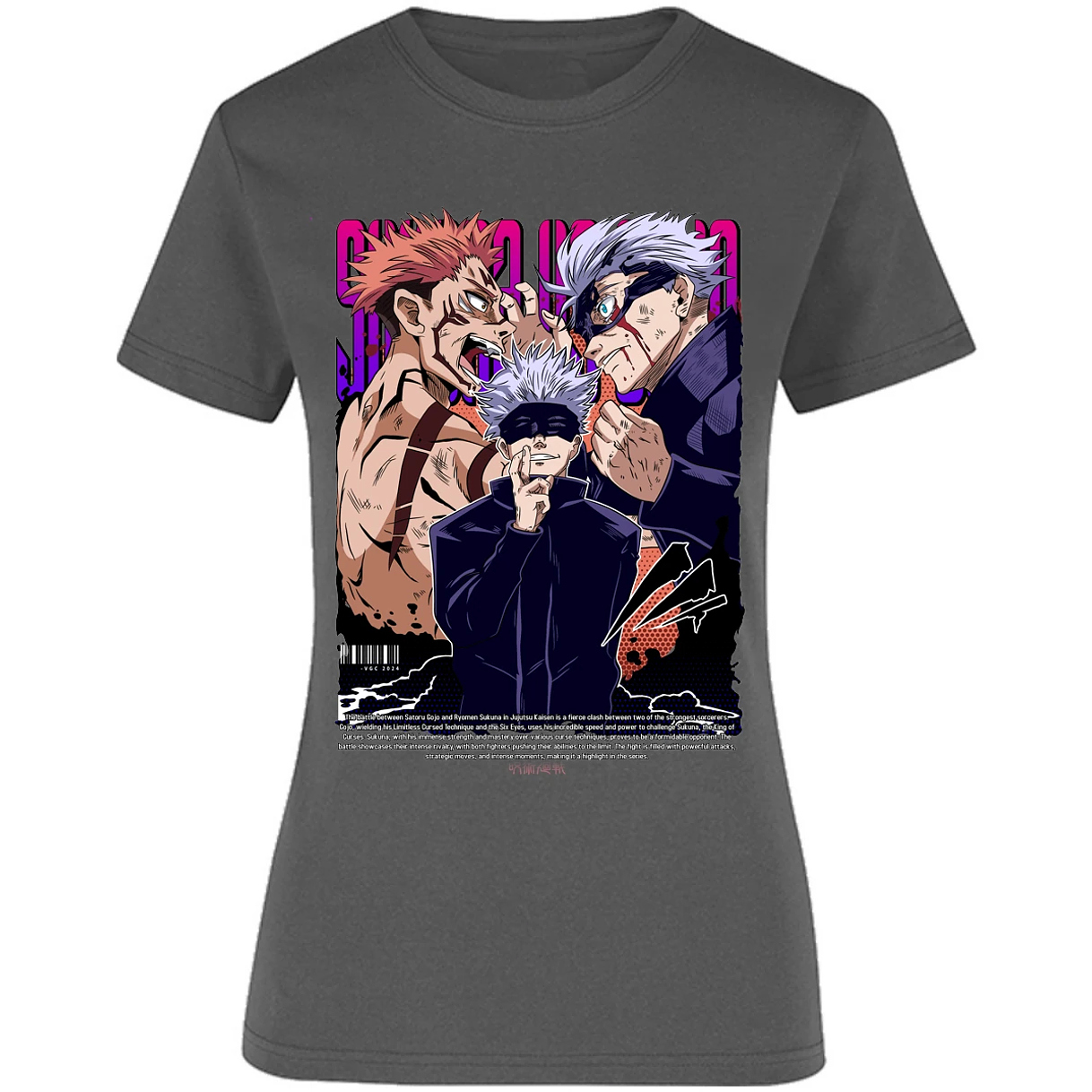 Blusa Jujutsu Kaisen Anime Gojo Sukuna Blusa para Mujer 10