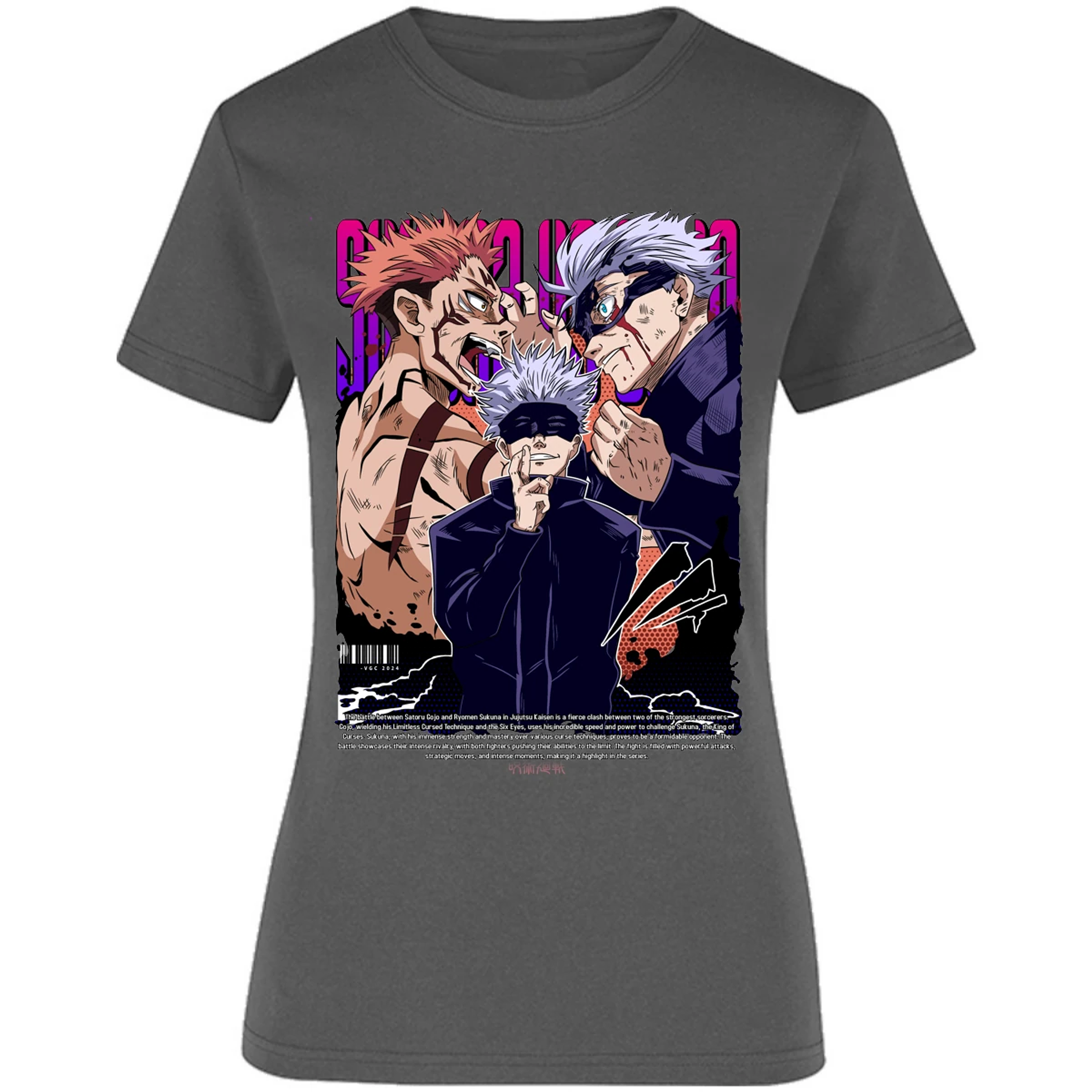 Blusa Jujutsu Kaisen Anime Gojo Sukuna Blusa para Mujer 10