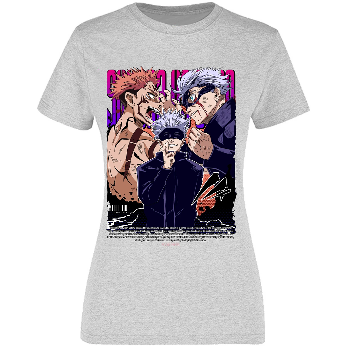 Blusa Jujutsu Kaisen Anime Gojo Sukuna Blusa para Mujer 6