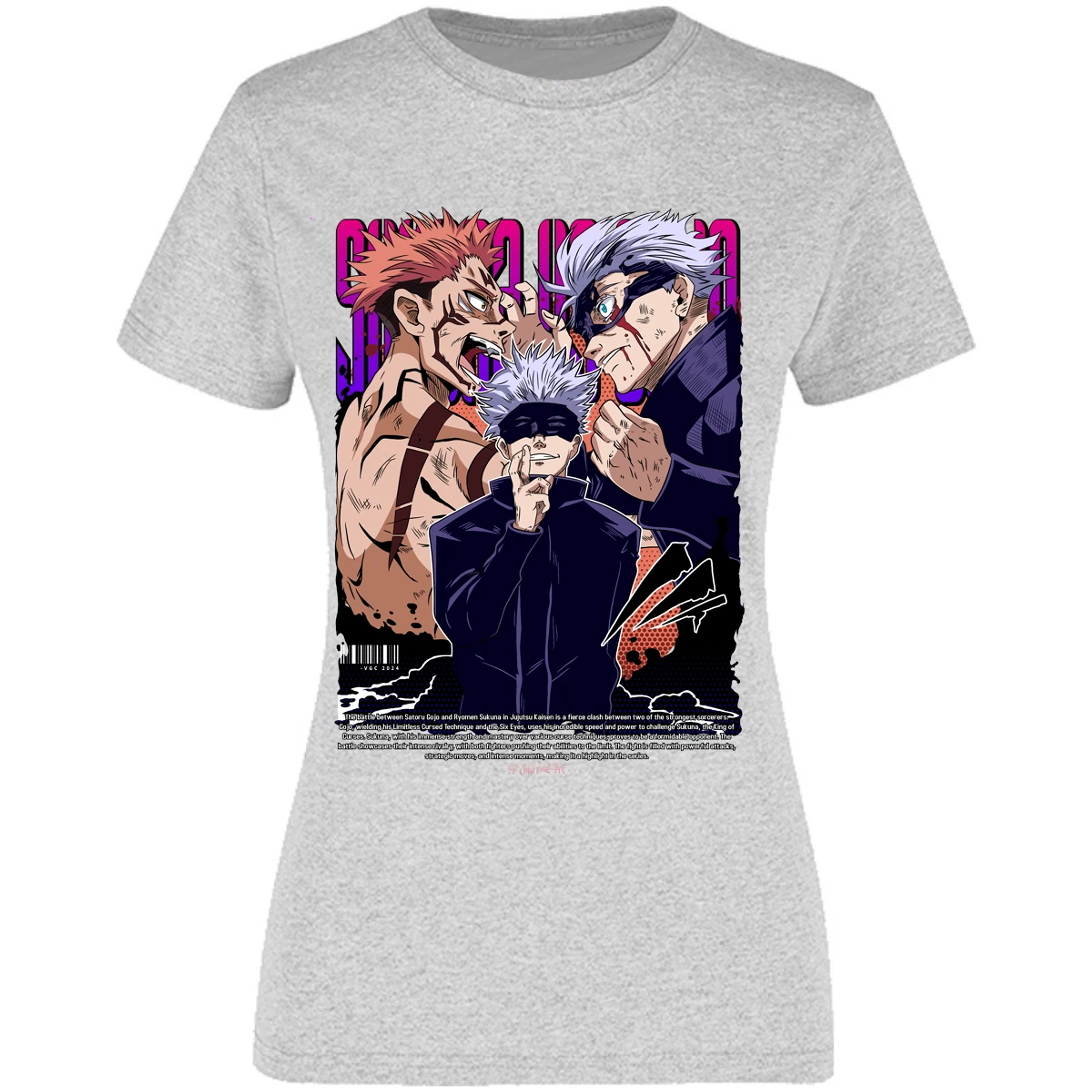Blusa Jujutsu Kaisen Anime Gojo Sukuna Blusa para Mujer 6