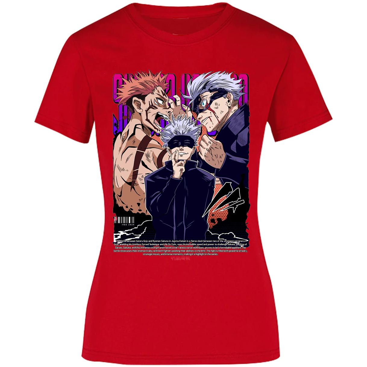 Blusa Jujutsu Kaisen Anime Gojo Sukuna Blusa para Mujer 8